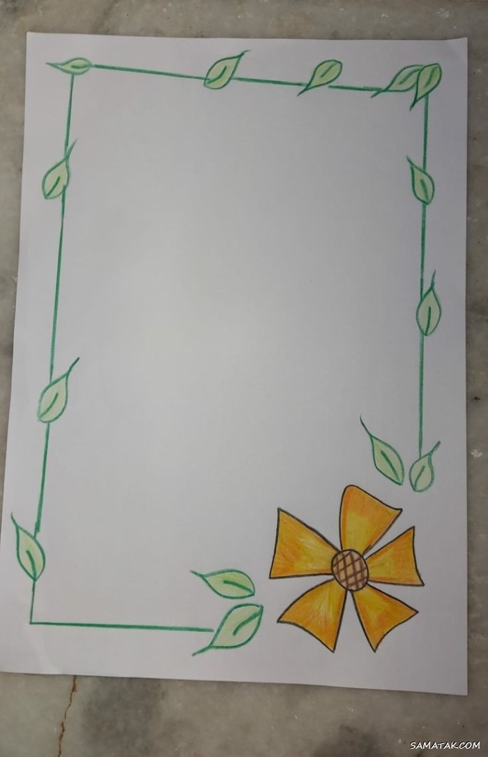 نقاشی کادر برای پیام قرانی + تزیین برگه آچار برای پیام قرآنی