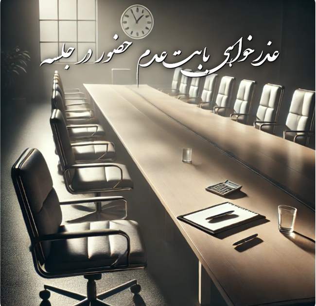 متن عذرخواهی بابت عدم حضور در مراسم و نرفتن به مهمانی 1 متن عذرخواهی بابت عدم حضور در جلسه