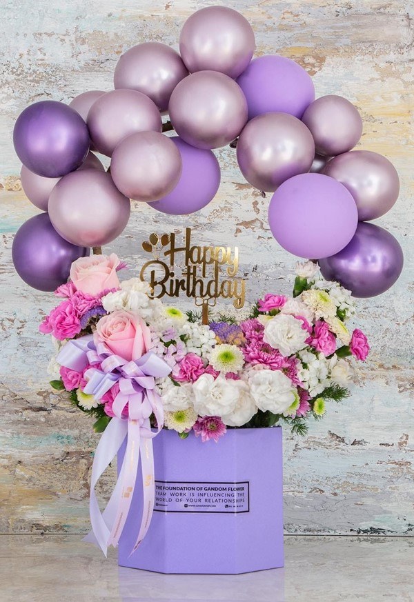 گل با بادکنک برای تولد 1