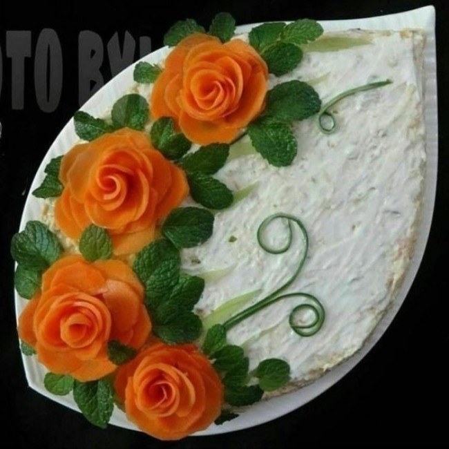 الويه قالبي تزیین سالاد الویه ساده برای مدرسه 2