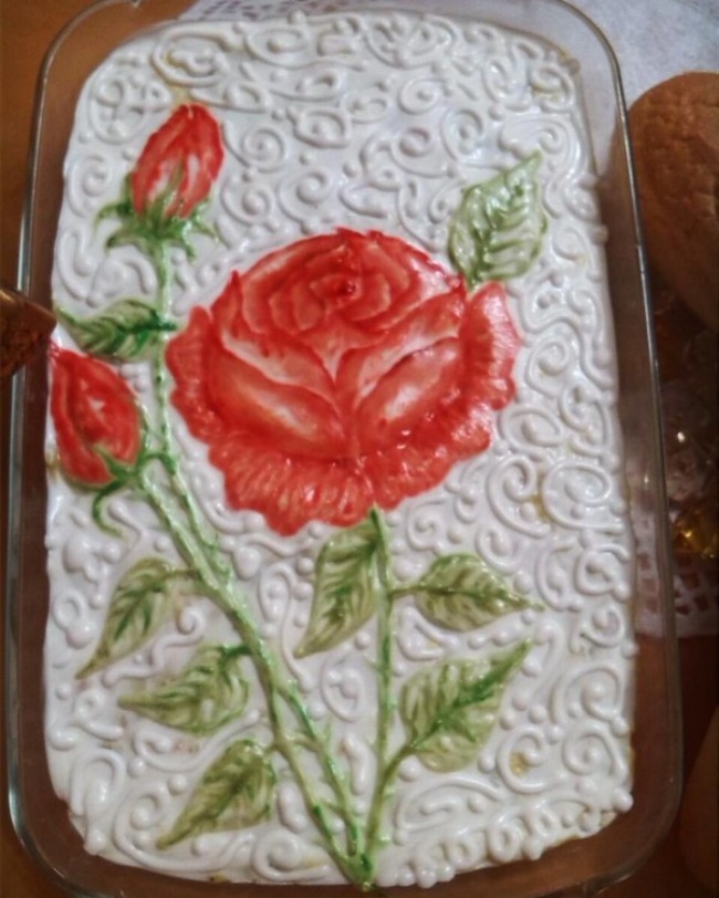 تزیین سالاد الویه برای مدرسه دخترانه 1