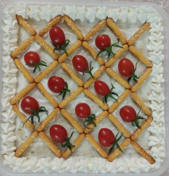 تزیین سالاد الویه ساده برای مدرسه 14 دیزاین الویه برای مدرسه 3