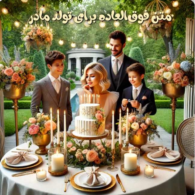 متن فوق العاده برای تولد مادر 4 متن فوق العاده برای تولد مادر با فونت خاص