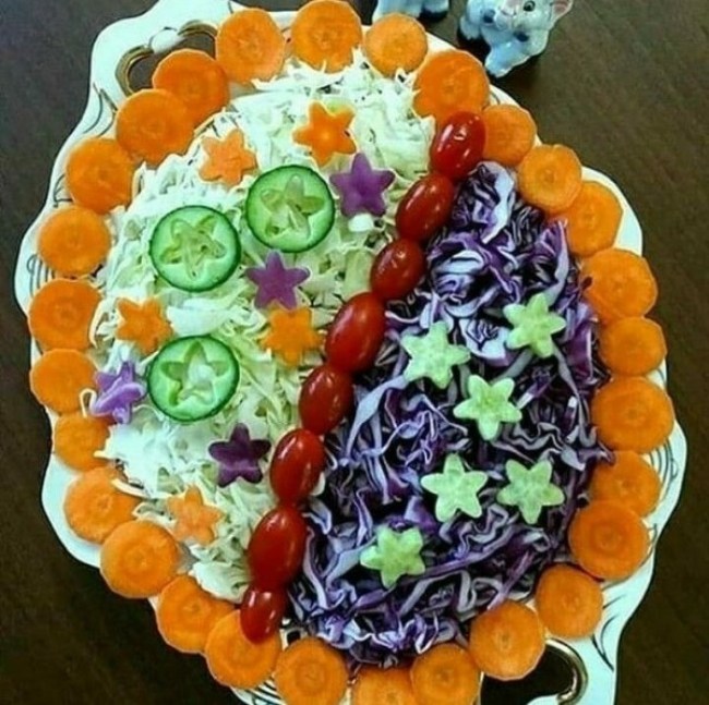 تزیین سالاد فصل 35 تزیین سالاد فصل با گوجه گیلاسی 4