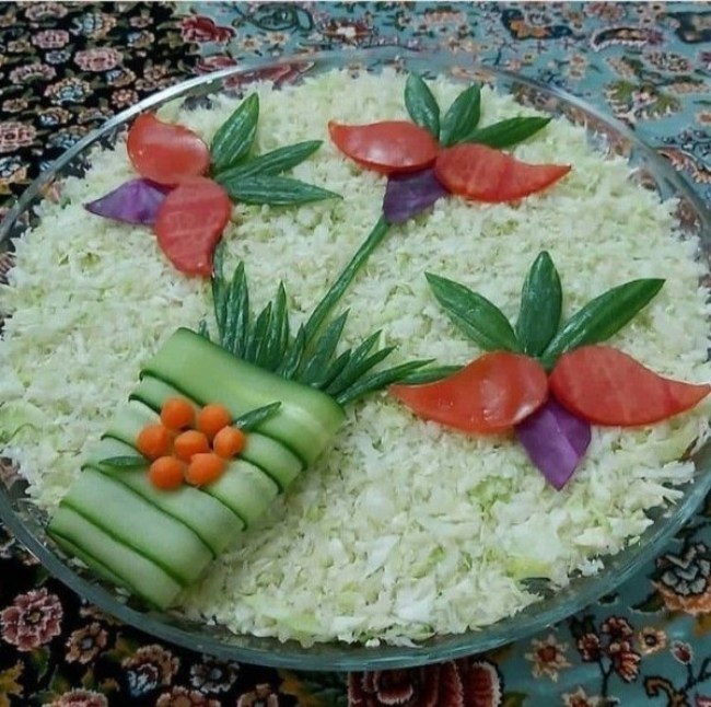 تزیین سالاد فصل برای مدرسه 2