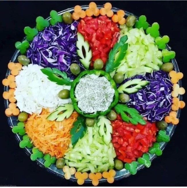 تزیین سالاد چهار فصل 1