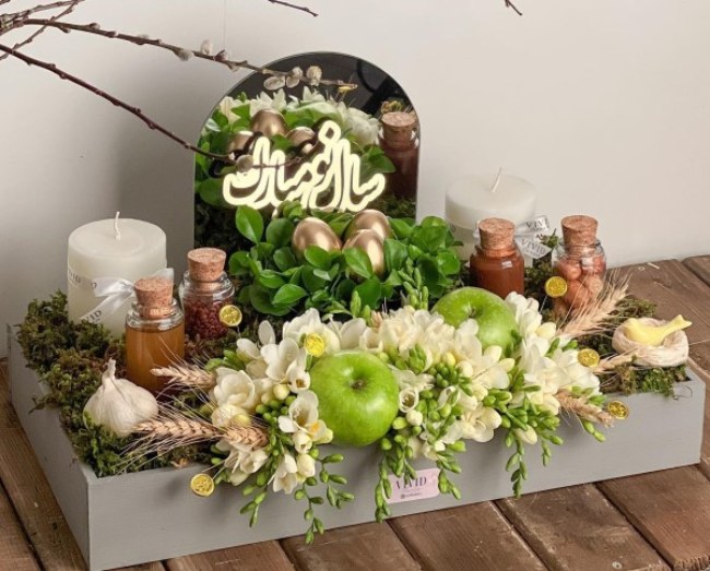 تزیین سفره هفت سین عروس با جام 3