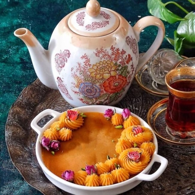عکس تزیین حلوا برای مراسم ختم 6