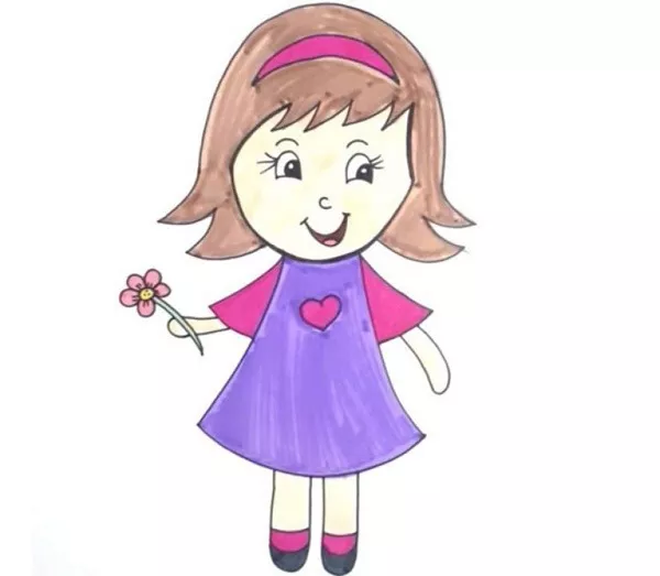 70 نقاشی روز دختر سخت و آسان برای رنگ آمیزی 2 نقاشی روز دختر رنگ شده