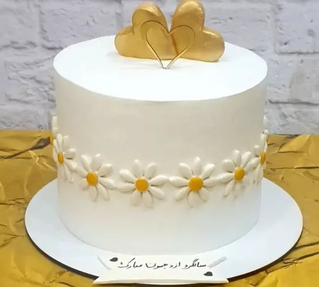 کیک سالگرد ازدواج ساده 4