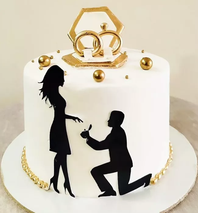 کیک سالگرد عقد دونفره 3