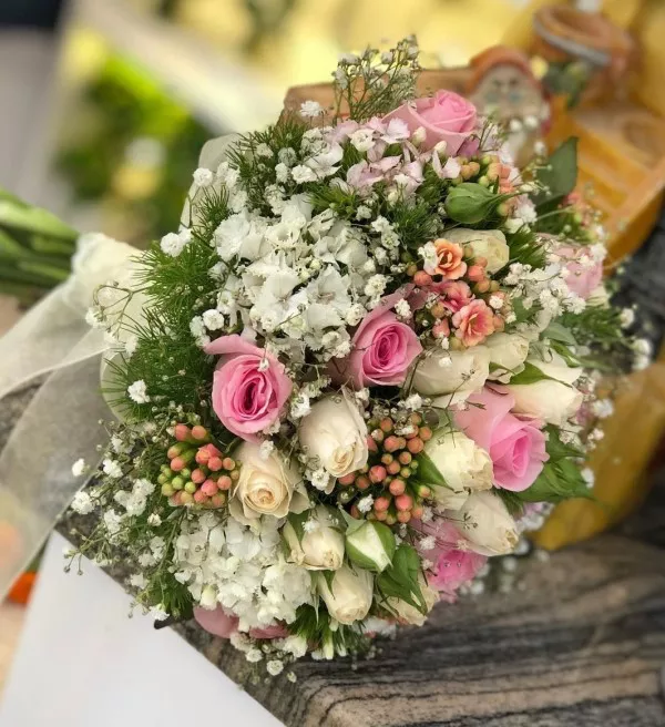دسته گل عروس اروپایی 5