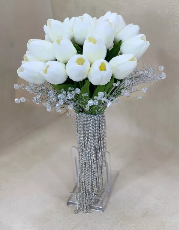 دسته گل عروس سفید 8