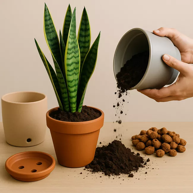 بهترین نوع گلدان برای سانسوریا 4