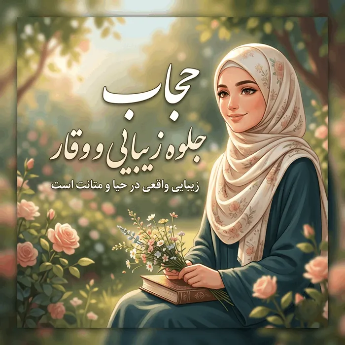 عکس نوشته حجاب با متن زیبا برای پروفایل با کیفیت بالا 30 عکس نوشته حجاب برای پروفایل 4