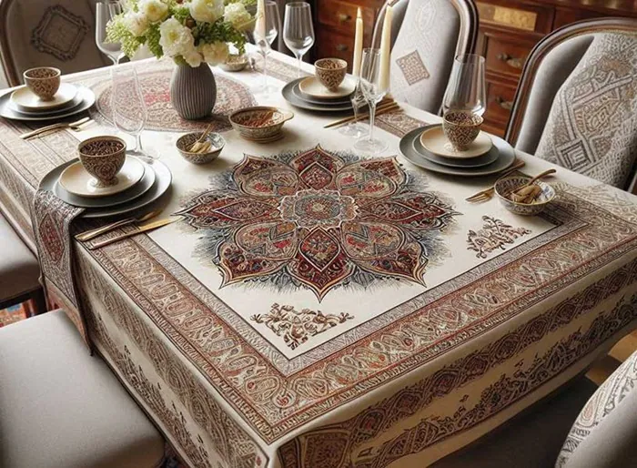 7 ایده خلاقانه برای استفاده از گلدوزی در تزیینات منزل 2 رومیزی های گلدوزی شده با طرح های سنتی