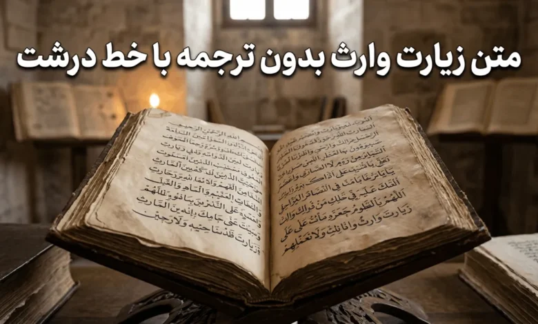 متن زیارت وارث بدون ترجمه با خط درشت 1 متن زیارت وارث بدون ترجمه با خط درشت