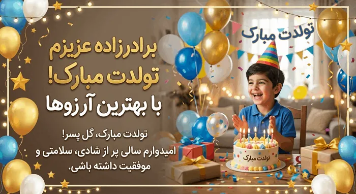 متن تبریک تولد برادرزاده دختر و پسر از طرف عمه 5 تبریک تولد برادرزاده 4