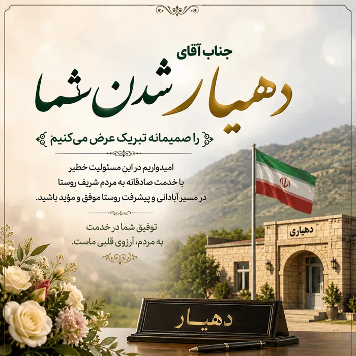 متن پیام تبریک دهیار شدن 2 تبریک دهیار شدن 2