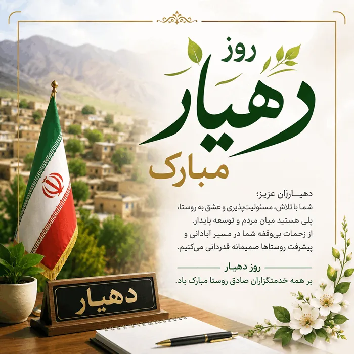 متن تبریک دهیار نمونه + پیام تبریک روز دهیار 2 تبریک روز دهیار نمونه 1