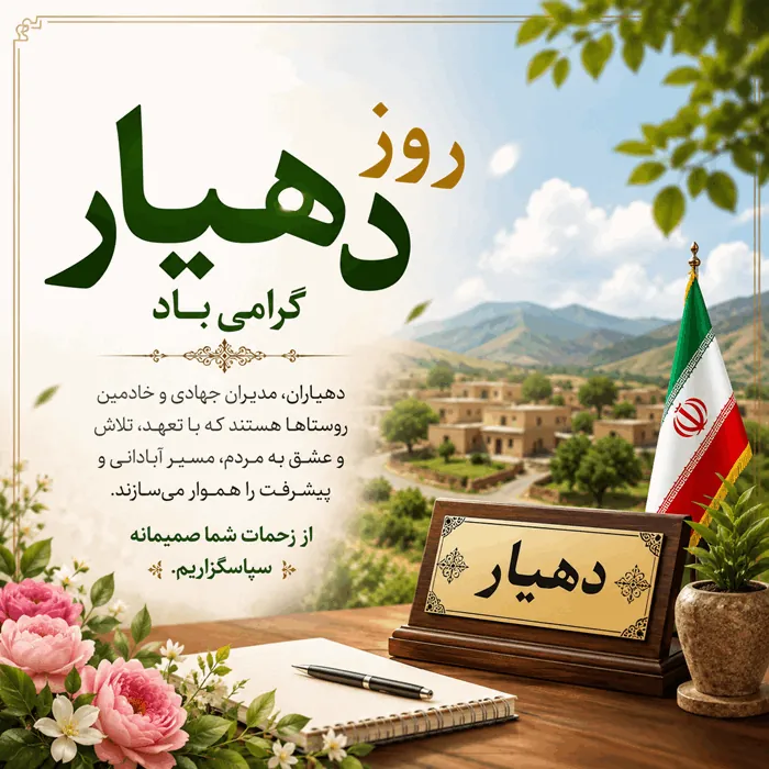 متن تبریک دهیار نمونه + پیام تبریک روز دهیار 3 تبریک روز دهیار نمونه 2