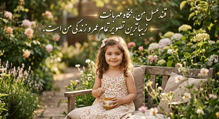 متن دلبرانه برای دخترم کوتاه با فونت زیبا و عکس نوشته 3 متن دلبرانه برای دخترم 2