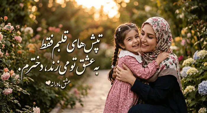 متن دلبرانه برای دخترم کوتاه با فونت زیبا و عکس نوشته 4 متن دلبرانه برای دخترم 3