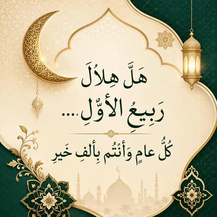 تبریک حلول ماه ربیع الاول به عربی 3