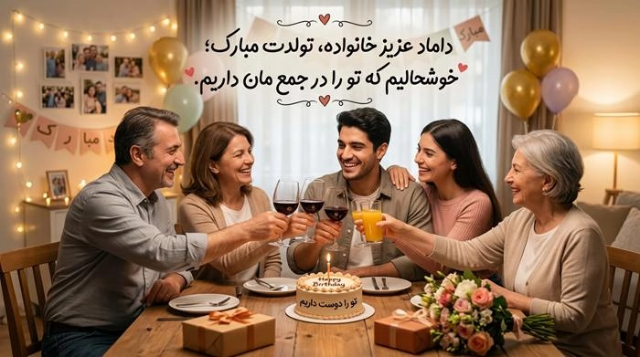متن تبریک تولد صمیمانه با جملات زیبا و عکس نوشته 14 تبریک تولد صمیمانه به داماد