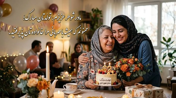 متن تبریک تولد صمیمانه با جملات زیبا و عکس نوشته 15 تبریک تولد صمیمانه به مادر شوهر