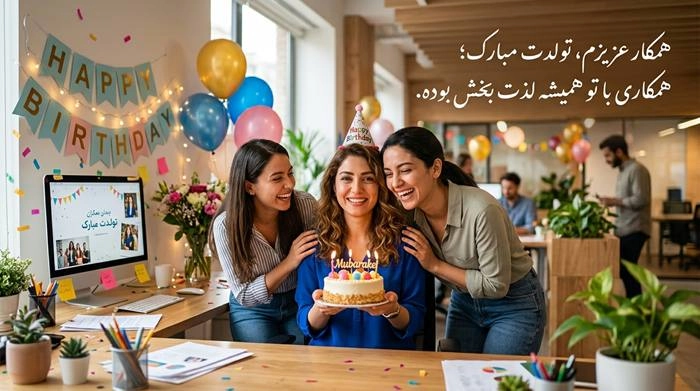 متن تبریک تولد صمیمانه با جملات زیبا و عکس نوشته 22 تبریک تولد صمیمانه به همکار