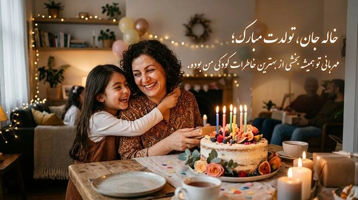 متن تبریک تولد صمیمانه با جملات زیبا و عکس نوشته 9 تبریک تولد صمیمانه به خاله