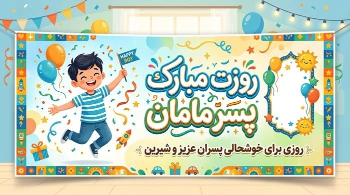 متن تبریک روز پسر از طرف مادر + عکس نوشته پروفایل 5 تبریک روز پسر از طرف مادر 5