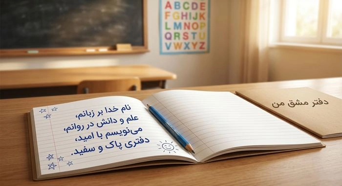 متن برای اول دفتر مشق کلاس اول 9 متن برای اول دفتر مشق کلاس اول 10
