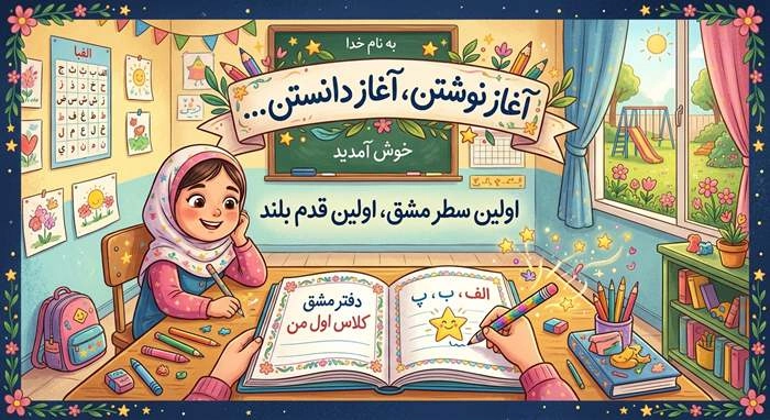 متن برای اول دفتر مشق کلاس اول 7 متن برای اول دفتر مشق کلاس اول 8