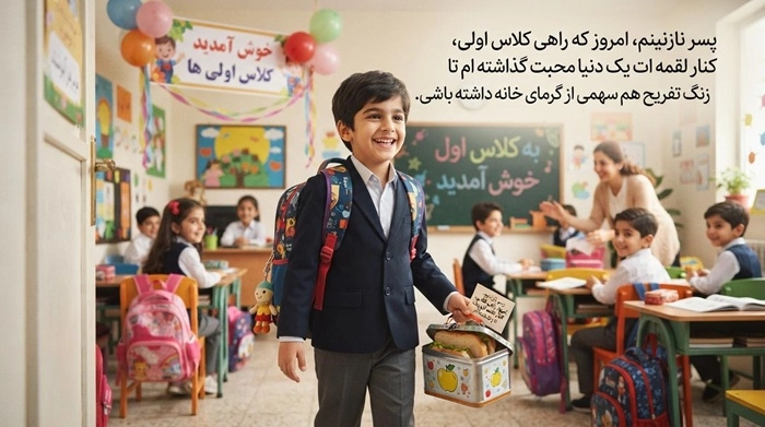 متن زیبا برای کلاس اول پسرم 2 متن زیبا برای کلاس اول پسرم 2