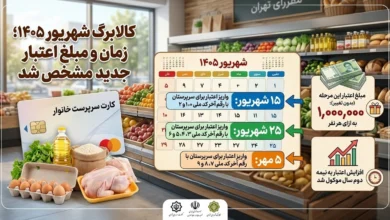 واریز کالابرگ شهریور ۱۴۰۵ در ۳ مرحله بر اساس کد ملی؛ مبلغ اعتبار تغییر کرد؟ 225 کالابرگ شهریور ۱۴۰۵ کی واریز می شود