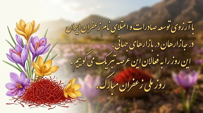 متن پیام تبریک روز ملی زعفران 5 تبریک روز ملی زعفران 5