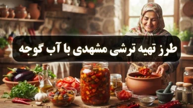 طرز تهیه ترشی مشهدی با آب گوجه