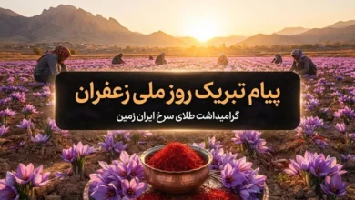 متن پیام تبریک روز ملی زعفران