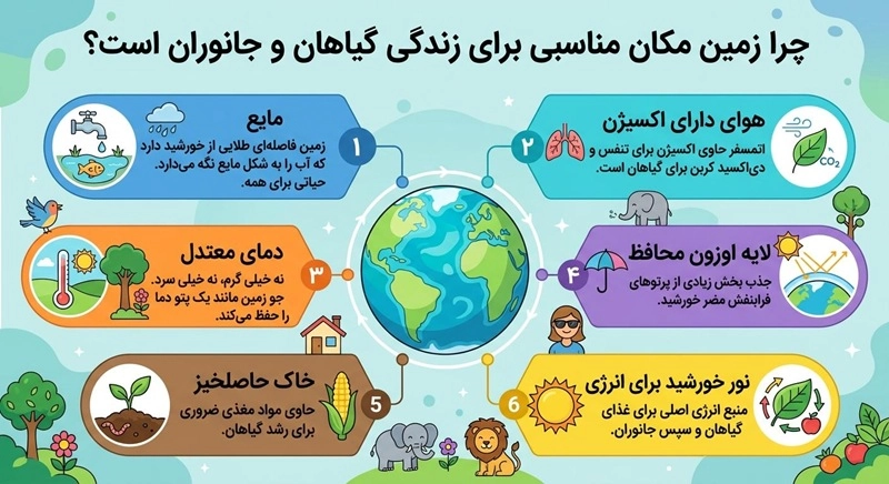 چرا زمین مکان مناسبی برای زندگی گیاهان و جانوران است 1 چرا زمین مکان مناسبی برای زندگی گیاهان و جانوران است 2